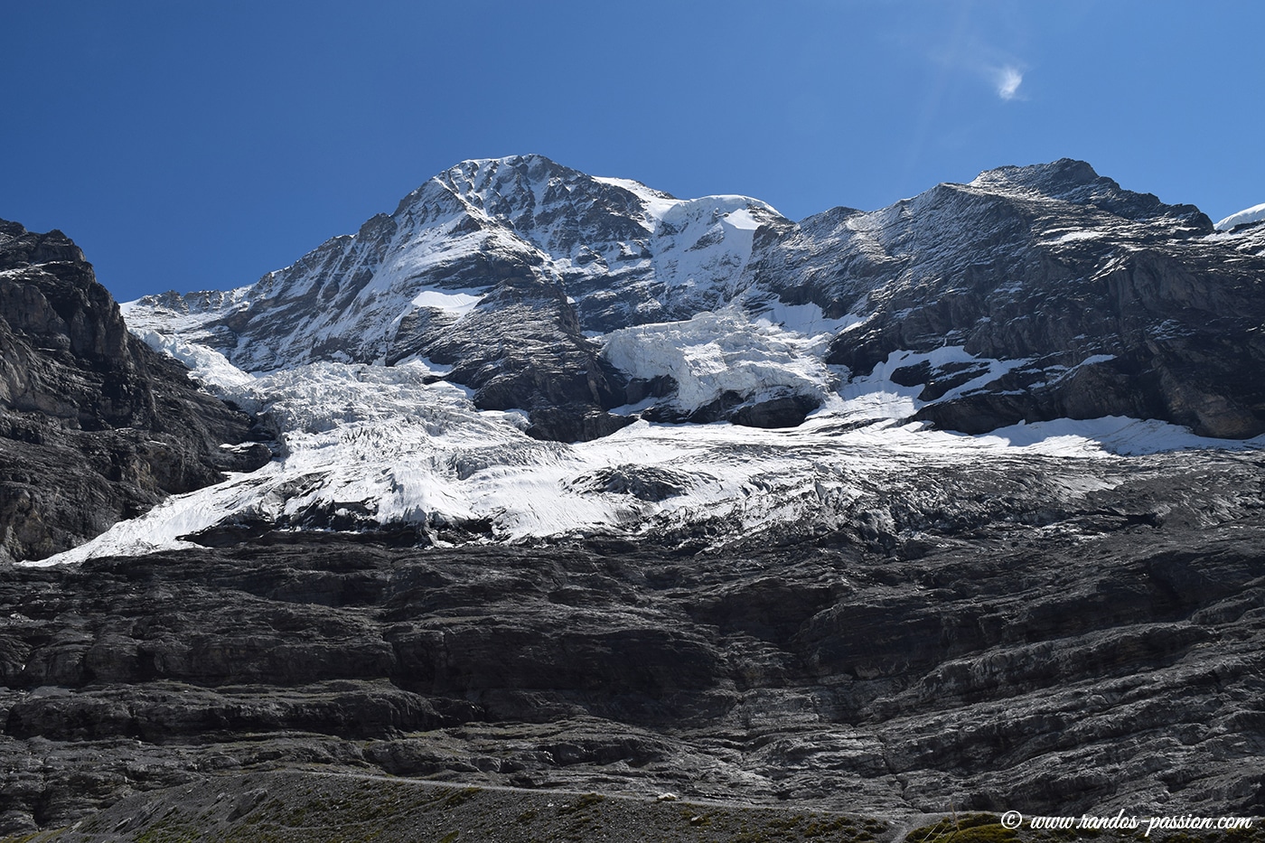 Glacier de Eigergletscher et face nord du Mönch