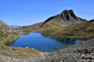 Le lac Blanc au départ cu col de la Croix de Fer - Savoie