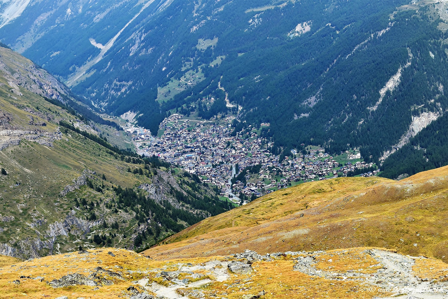 Vue sur Zermatt depuis Schwarzsee