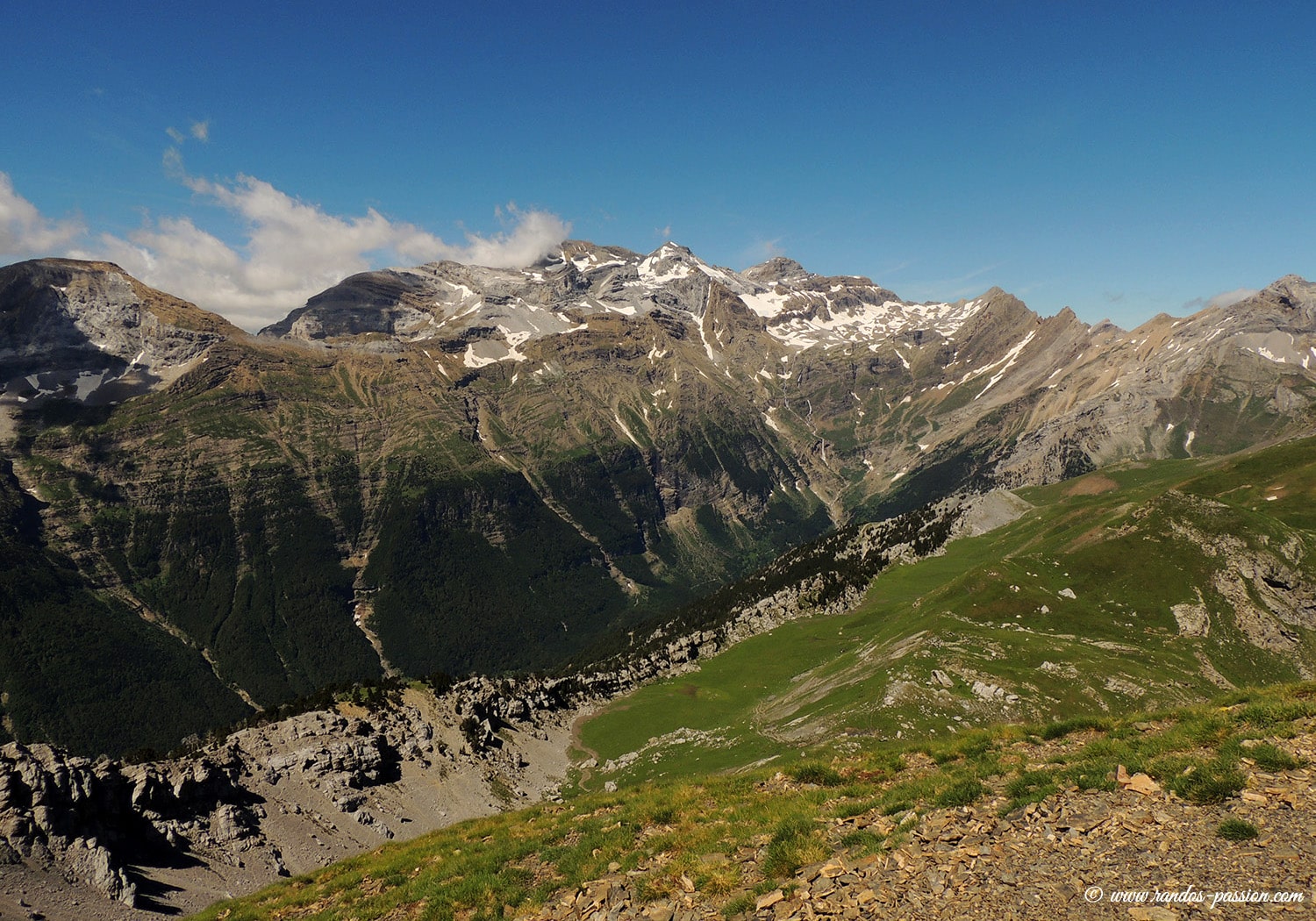 Le massif du Mont-Perdu depuis le sommet du Comodoto