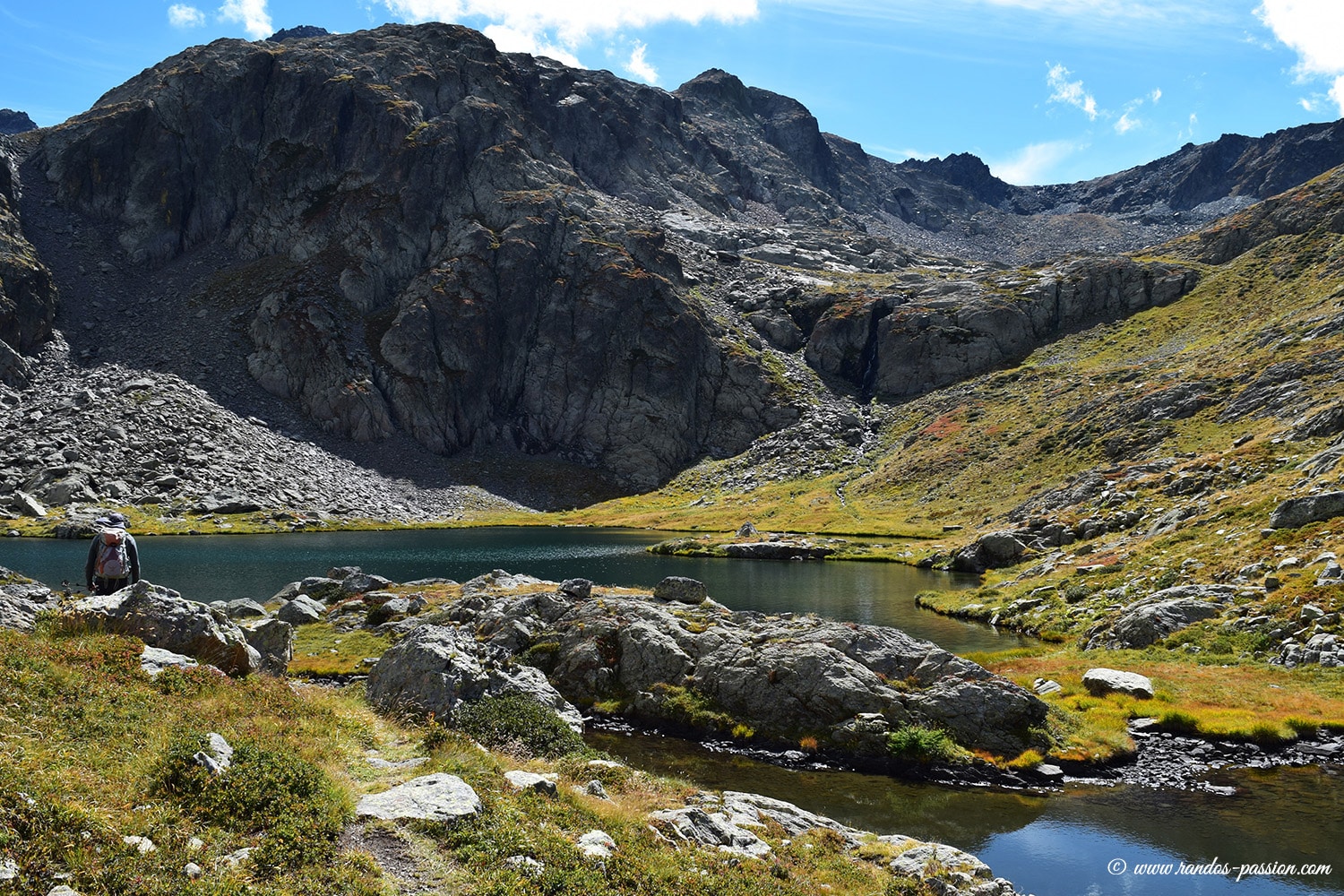 Le lac Fourchas dans le massif du Mercantour