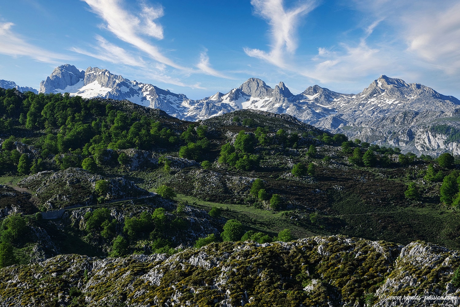 Picos de Europa vue depuis les lacs de Covadonga