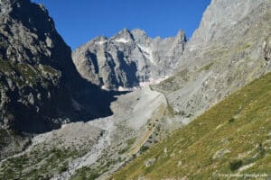 La moraine du glacier Noir