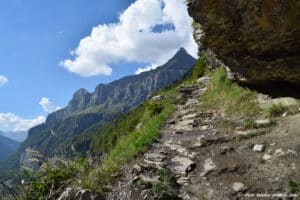 Le départ du sentier du chalet du Boret