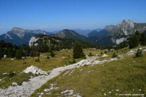 Le plateau du sommet de la Dent de Crolles