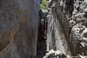 Passage des diaclases