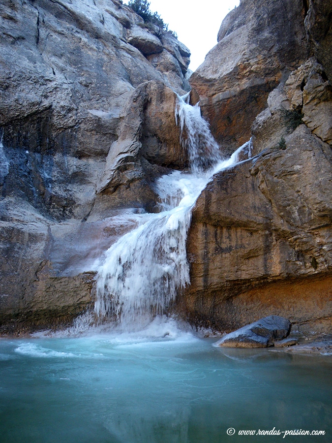 Le saltador de las Lañas en hiver - Sierra de Guara - Canyon du Mascún