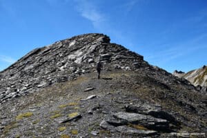Arrivée au sommet de la Tête de Fenêtre - Val d'Aoste