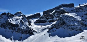 Panorama du pic des Tentes en hiver