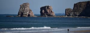 Les Jumeaux depuis la plage d'Hendaye