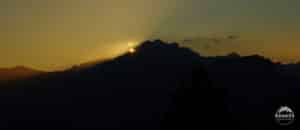 Coucher de soleil au refuge de Lavasar