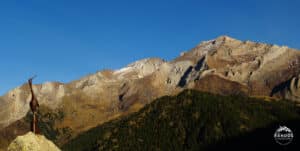 Le massif des Posets depuis le refuge de Viados