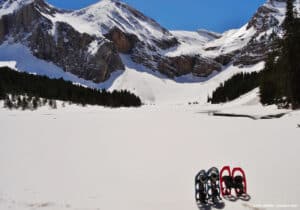 L'Ibon de Plan en raquettes à neige
