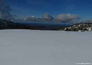 Le sentier du Pacte des Loups en hiver