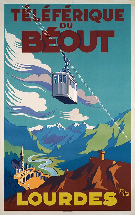 Ancienne affiche téléphérique du Béout