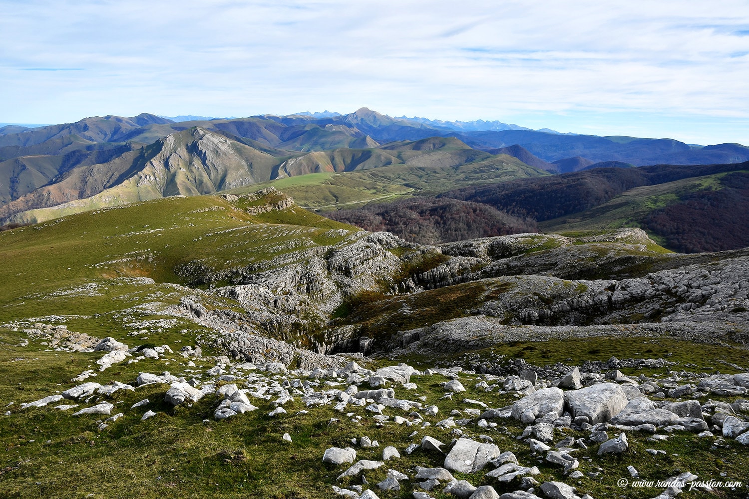 Panorama de l'Urkulu vers les montagnes béarnaises