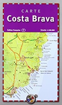 Carte Costa Brava au 1/100 000